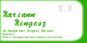 mariann mingesz business card